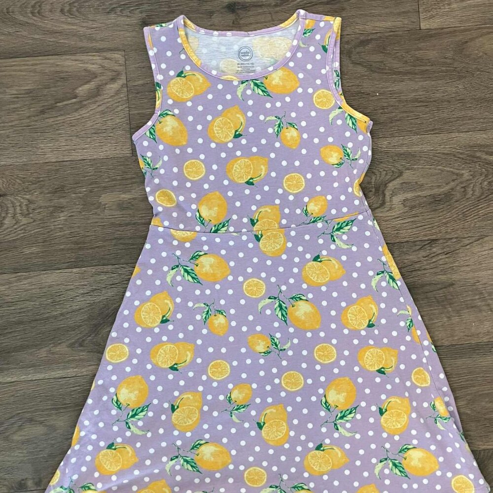 Girl's Wonder Nation XL (14-16) Lemons Mid Dress
